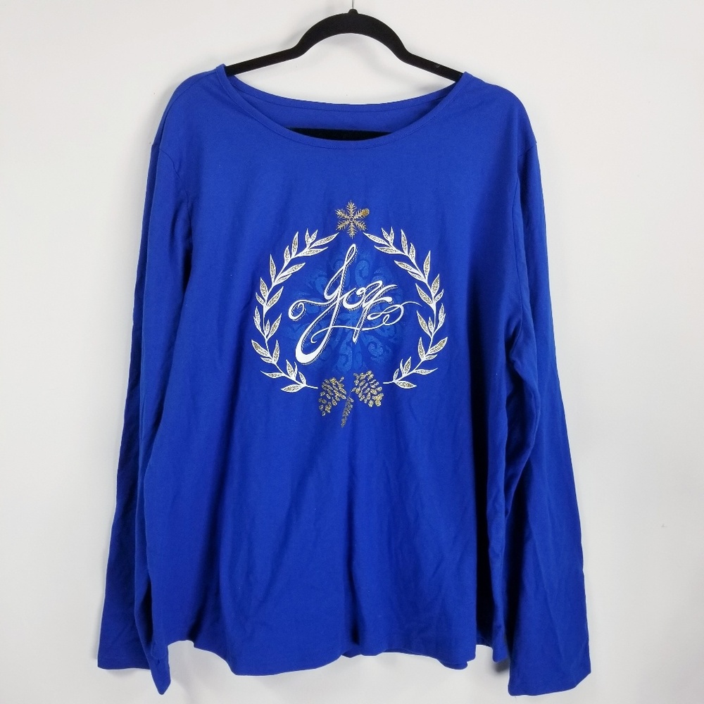 Holiday time "joy" longsleeve shirt size 2x